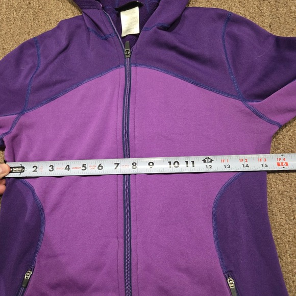 Patagonia Fleece Jacket Womens Small Purple Piton Hybrid Hooded Full Zip Outdoor - Picture 6 of 9